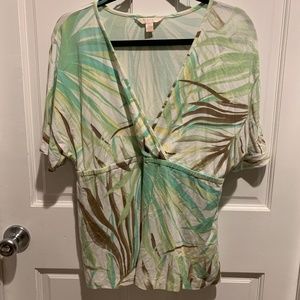 Tori Richard V-Neck Hawaiian Print Shirt XXL